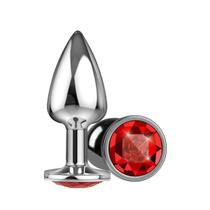 Plug Anal de Aço com Joia Sexshop Fetiche Prazer