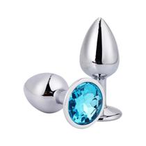 Plug Anal de Aço com Joia Sexshop Fetiche Prazer