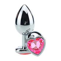 Plug Anal de Aço G de Coração Joia Pink