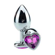 Plug Anal de Aço G de Coração Joia Roxo