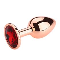 Plug Anal de Aço P com Joia Rose Gold Delicado Tamanho Pequeno Iniciantes Bonito