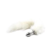 Plug anal de aço pequeno com rabo - luxury sex