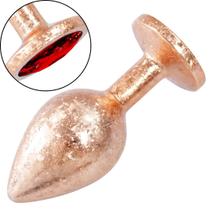Plug Anal de Luxo Dourado com Joia Nova Tecnologia Tamanho M Plug Anal de Luxo Dourado com Joia Nova Tecnologia Tamanho M