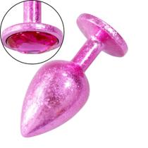 Plug Anal de Luxo Rosa com Joia Nova Tecnologia Tamanho G