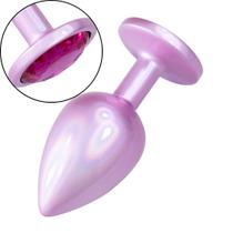 Plug Anal de Luxo Rosa Pedra Joia Nova Tecnologia 9,5X4,2CM