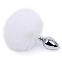 Plug Anal de Metal Médio com Pompom - Acessório Sensual Plug Anal de Metal Médio com Pompom - Acessório Sensual