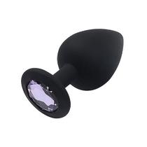 Plug Anal de silicone com Jóia