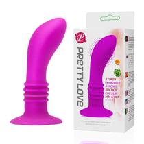 Plug Anal de Silicone Curvo e anel estimulador PRETTY LOVE - Sexshop Plug Anal de Silicone Curvo e anel estimulador PRETTY LOVE - Sexshop