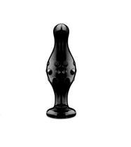 Plug Anal de Vidro 11cm Preto - Lovetoys