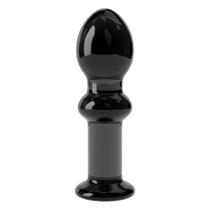 Plug Anal de Vidro 11x2,5cm Preto - Glass Romance - Lovetoy