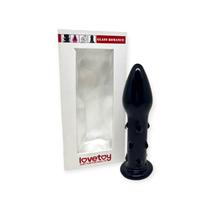 Plug Anal de Vidro 13,9cm Lovetoy Glass Romance Preto - Lovetoy Plug Anal de Vidro 13,9cm Lovetoy Glass Romance Preto - Lovetoy