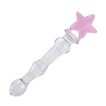 Plug Anal de Vidro Cristal Estrela Penetrador Anal em Vidro Dilatador Unissex