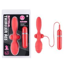 Plug anal duplo 10 vibrações com relevo liso e esfera - BUTTPLUG THRILLER ASS - NANMA - Sexshop