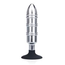 Plug Anal Em Aço Com Linhas Massageadoras Prazer Intenso Plug Anal Em Aço Com Linhas Massageadoras Prazer Intenso