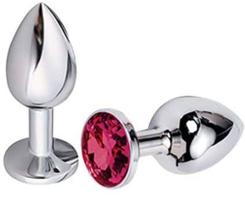 Plug Anal em Aço Inox P Dilatador Estimulante Com Jóia Sex Shop