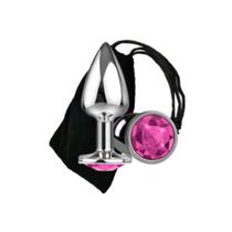 Plug Anal em Aço Inoxidável com Joia Brilhante Tamanho P