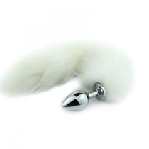 Plug Anal em Metal 9,5 cm com Cauda de Raposa do Norte - Sexshop