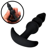 Plug Anal em Silicone Aveludado e Escalonado