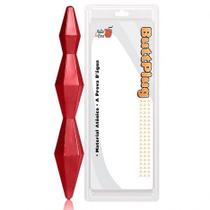 Plug Anal Em Silicone Macio Diamond 18cm na cor Vermelha Plug Anal Em Silicone Macio Diamond 18cm na cor Vermelha