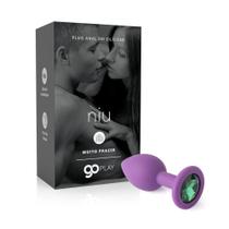 Plug Anal em Silicone Niu Go Play Lilás - 8 cm x 3 cm - A Sós