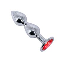 Plug Anal Escalonado em Aço Iniciante com Pedra 10,4x2,6CM