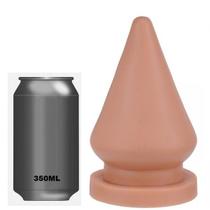 Plug Anal Gigante Na cor Bege em Silicone 20 x 12 cm