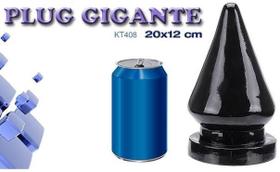 Plug Anal Gigante preto 20 x 12 cm