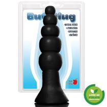 Plug anal grande com esferas Preto - Sex shop