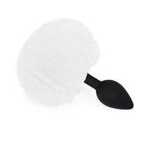 Plug Anal Grande em Silicone com Pompom de Coelho - 15 cm Plug Anal Grande em Silicone com Pompom de Coelho - 15 cm