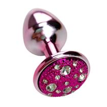 Plug Anal Hard Pequeno em Metal com Strass