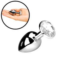 Plug Anal Joia P com Cristal Transparente