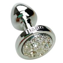 Plug Anal Less Pequeno em ABS Cromado com Strass