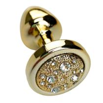 Plug Anal Less Pequeno em ABS Dourado com Strass