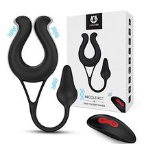 Plug anal masculino com vibrador silicone sex hande nicole