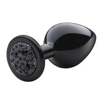 Plug Anal Médio com Pedras Cravejadas Lite Plug - Preto