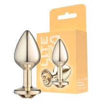 Plug Anal Médio Lite Plug com Joia - Dourado