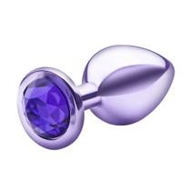 Plug Anal Médio Lite Plug com Joia - Roxo