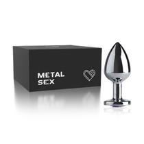 Plug Anal Metal Butt Médio - Cromado