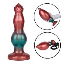 Plug anal monster escalonado em silicone inflável 20,3 cm x 10,2 cm