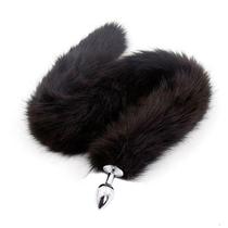 Plug Anal P Rabo de Raposa Preto 80cm