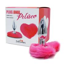 Plug anal pelúco com formato de coração hot flowers Plug anal pelúco com formato de coração hot flowers