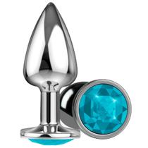 Plug Anal Pequeno Cromado com Pedra Brilhante Puro Luxo
