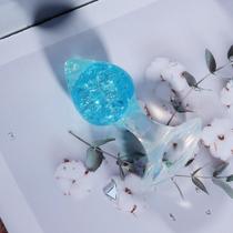 Plug Anal Pequeno de Silicone com Esfera de Vidro Interna e Alça para Manuseio