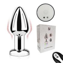 Plug Anal Pequeno em Aço com Vibração e Controle Remoto Plug Anal Pequeno em Aço com Vibração e Controle Remoto