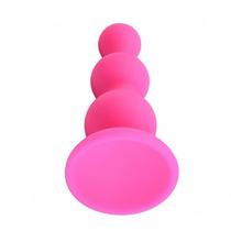 Plug Anal Pequeno Escalonado em Silicone Pink
