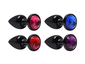 Plug Anal Plástico Abs Preto 7 X 2,5Cm tamanho p