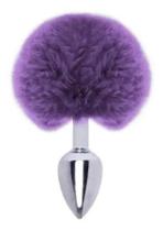 Plug Anal Pompom Tamanho P Roxo