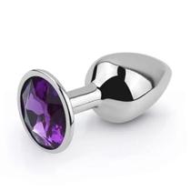 Plug Anal Prata com Pedraria - Lust Metal Plug Anal Prata com Pedraria - Lust Metal