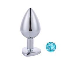 Plug Anal Prateado com Coração na Base Mpa1308-m Sex Toy Plug Anal Prateado com Coração na Base Mpa1308-m Sex Toy