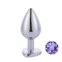 Plug Anal Prateado Com Coração Na Base MPA1308-P Sex Toy